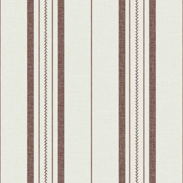 Townhouse Stripe Maroon Peel and Stick Wallpaper