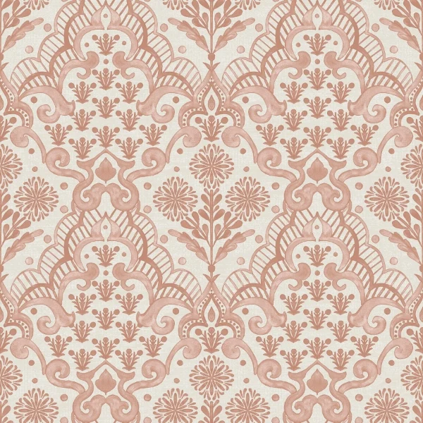 Brownstone Blooms Clay Peel and Stick Wallpaper