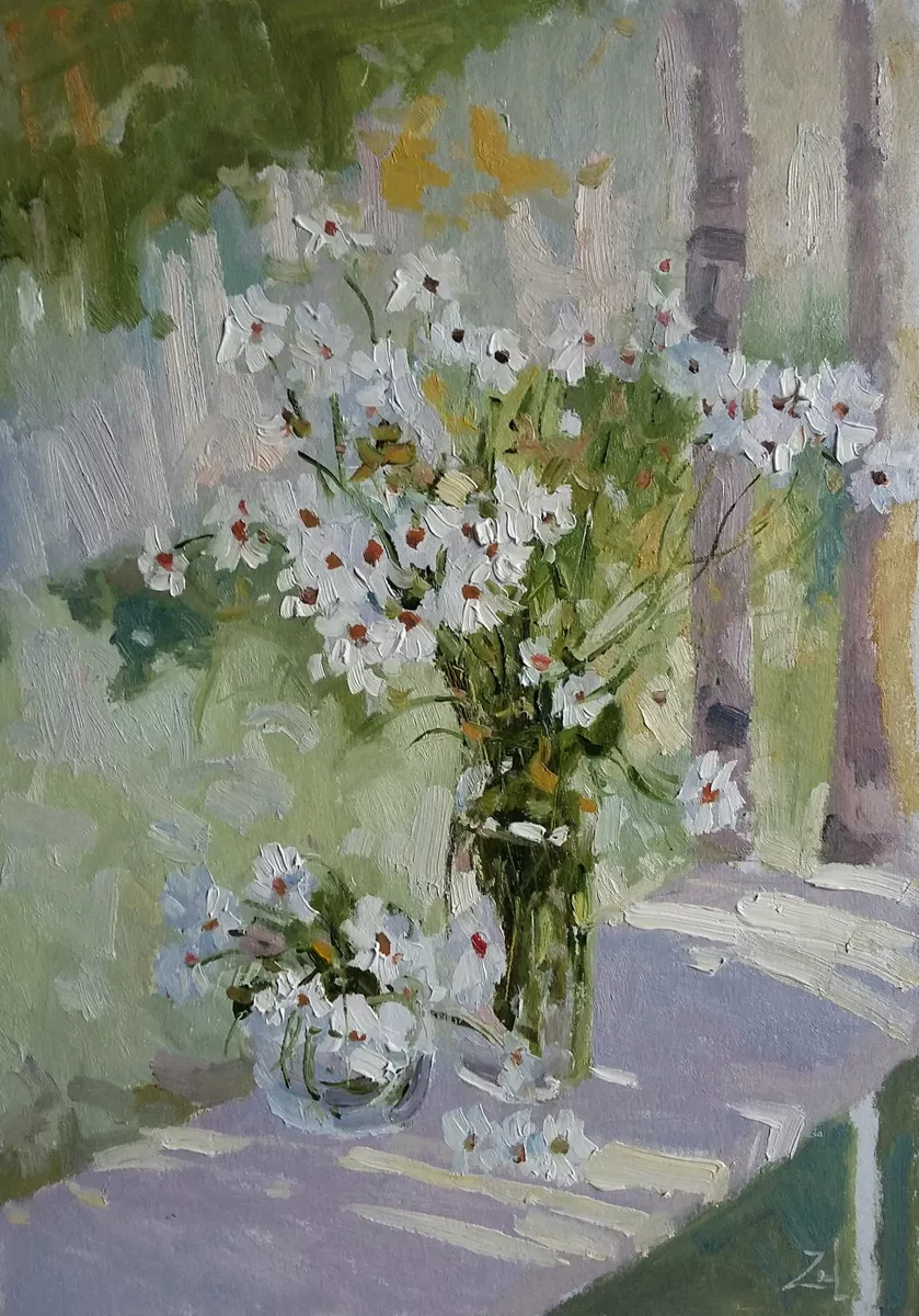 Ромашки (2021) Oil painting by Vahan Shakhramanyan