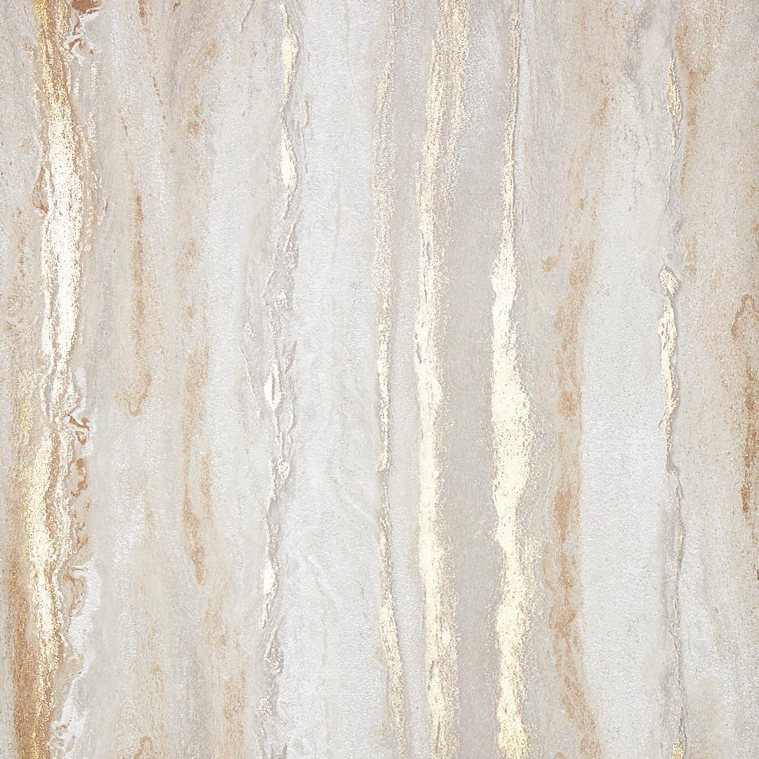 Zurich Metallic Wallpaper Cool Grey with Metallic Gold