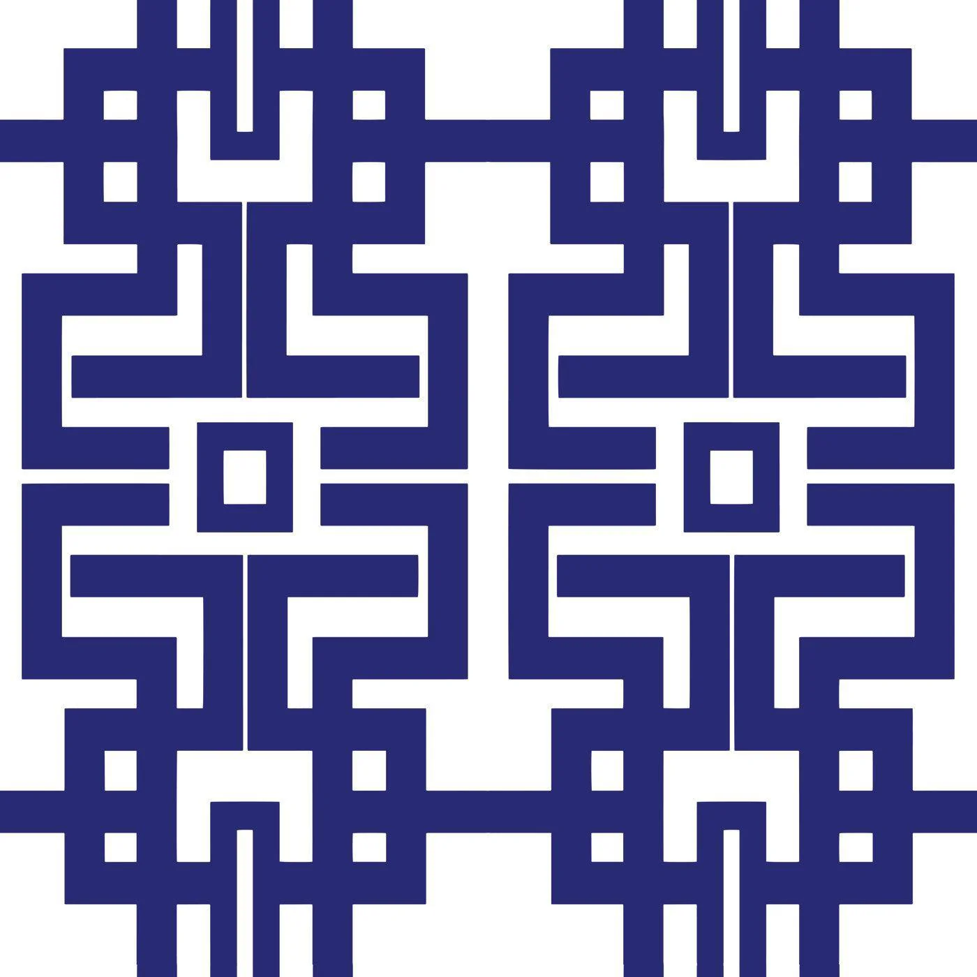 Aztec - Navy Wallpaper by The Blush Label