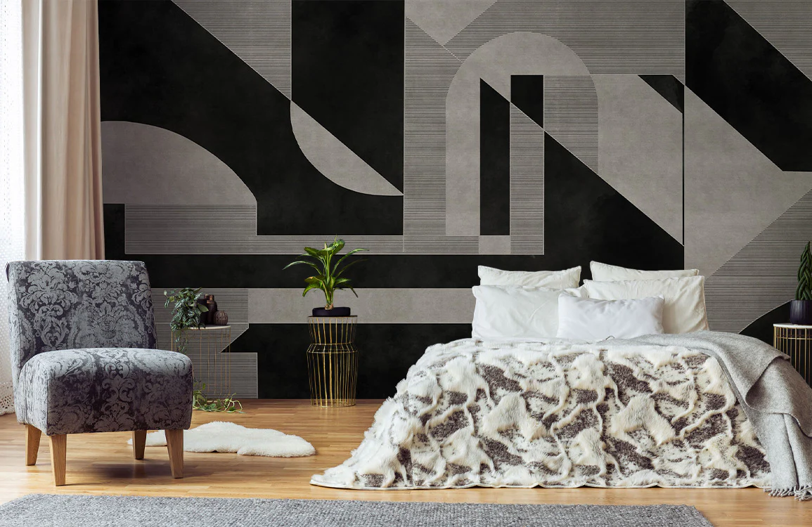 Abstract Geometric Shapes Mural Wallpaper