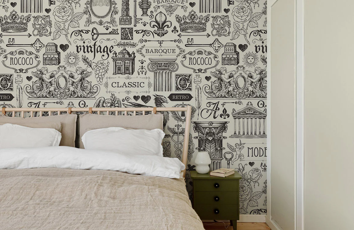 Baroque Collage Charm Mural Wallpaper