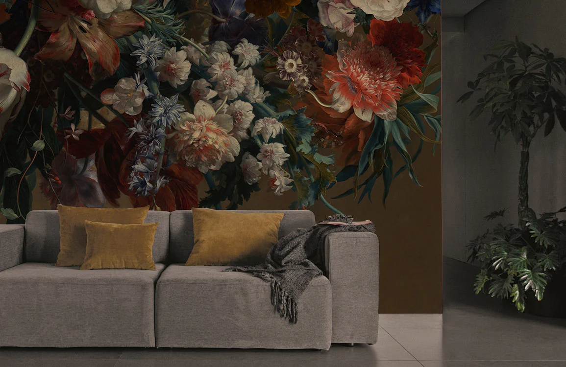Timeless Floral Harmony Mural Wallpaper