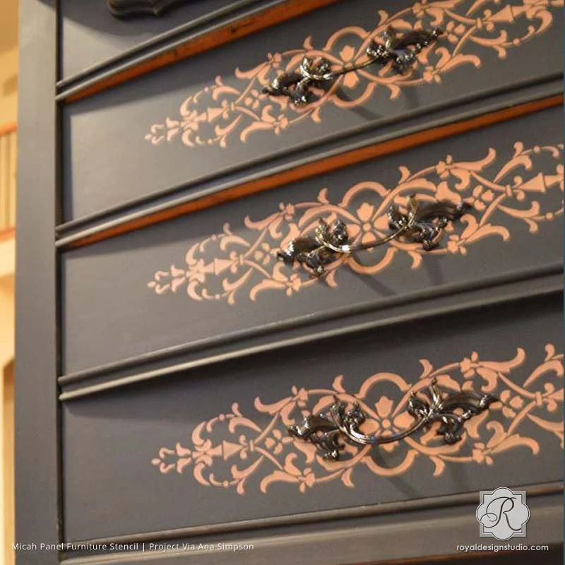 Micah Classic Panel & Furniture Stencil