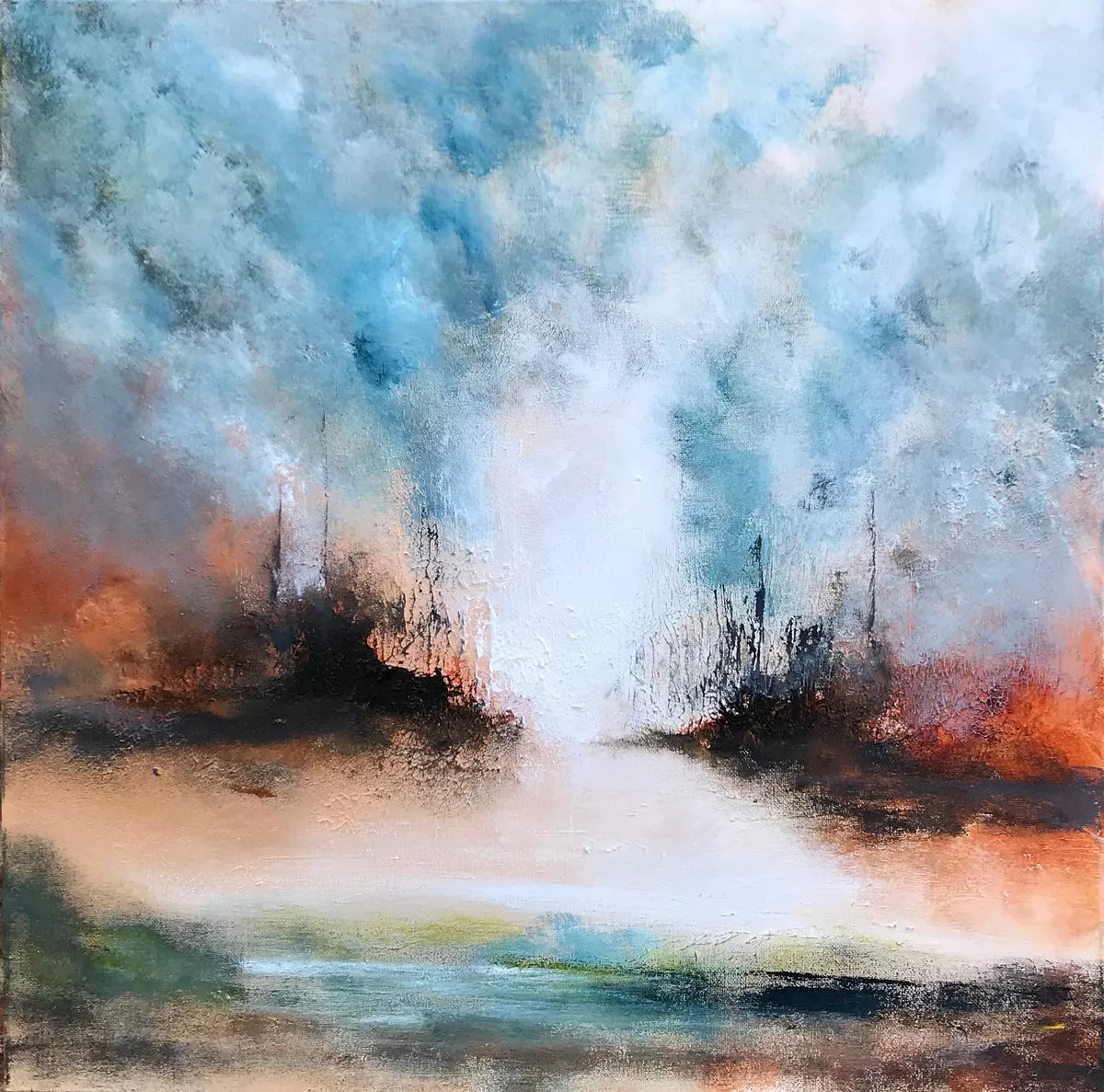 " view,20x20inches / 50x50cm - Acrylic Painting // original painting (2018) Acrylic painting by Mo Tuncay