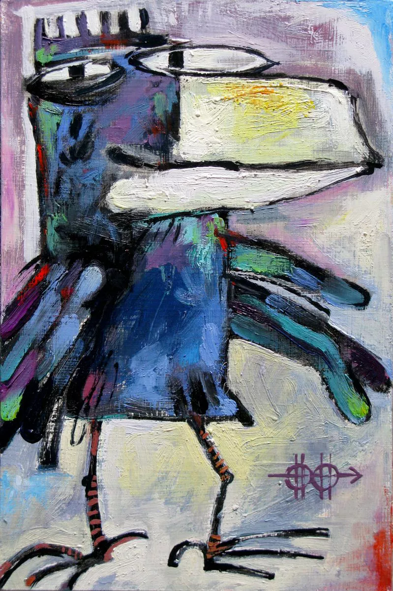 Сrow stories #3 (2018) Oil painting by Nikita Ostapenco
