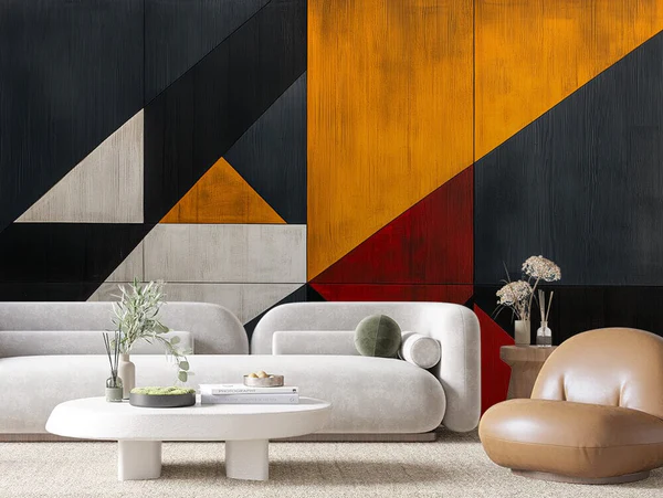 Abstract Contrast Mural