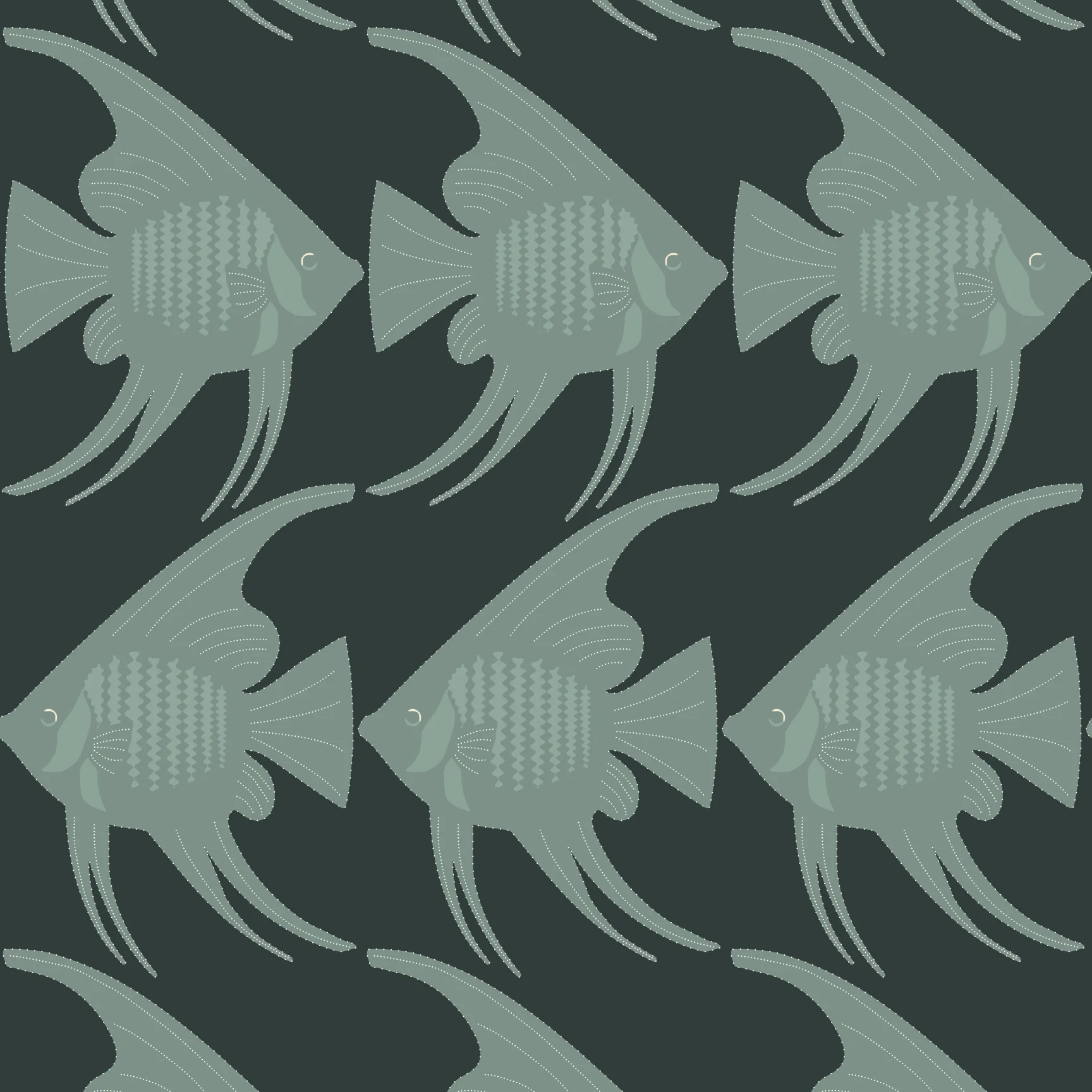 Angel Fish - Black Wallpaper