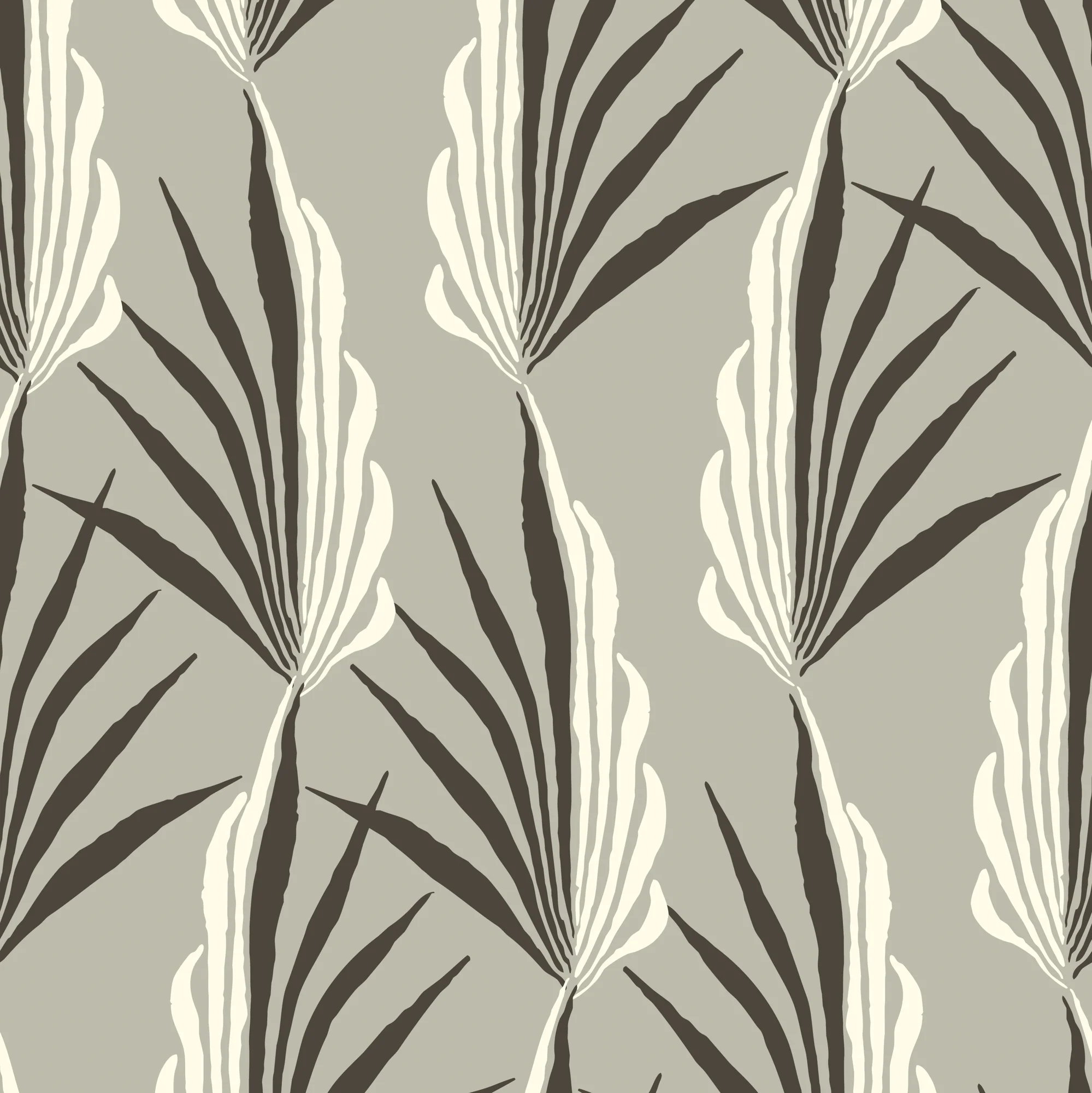 Areca Palm - Warm Gray Wallpaper