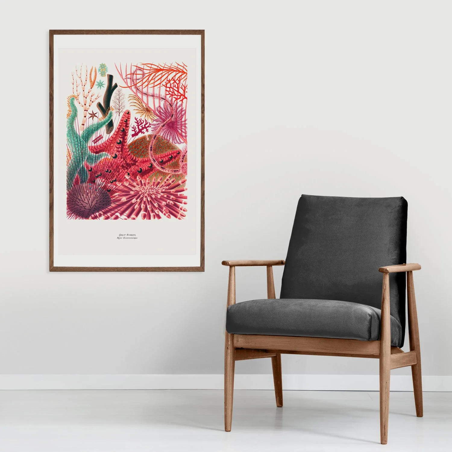 Vibrant Coral Art Print