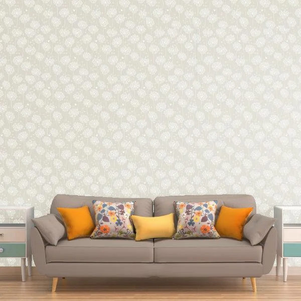 Dandelion Taupe Peel And Stick Wallpaper