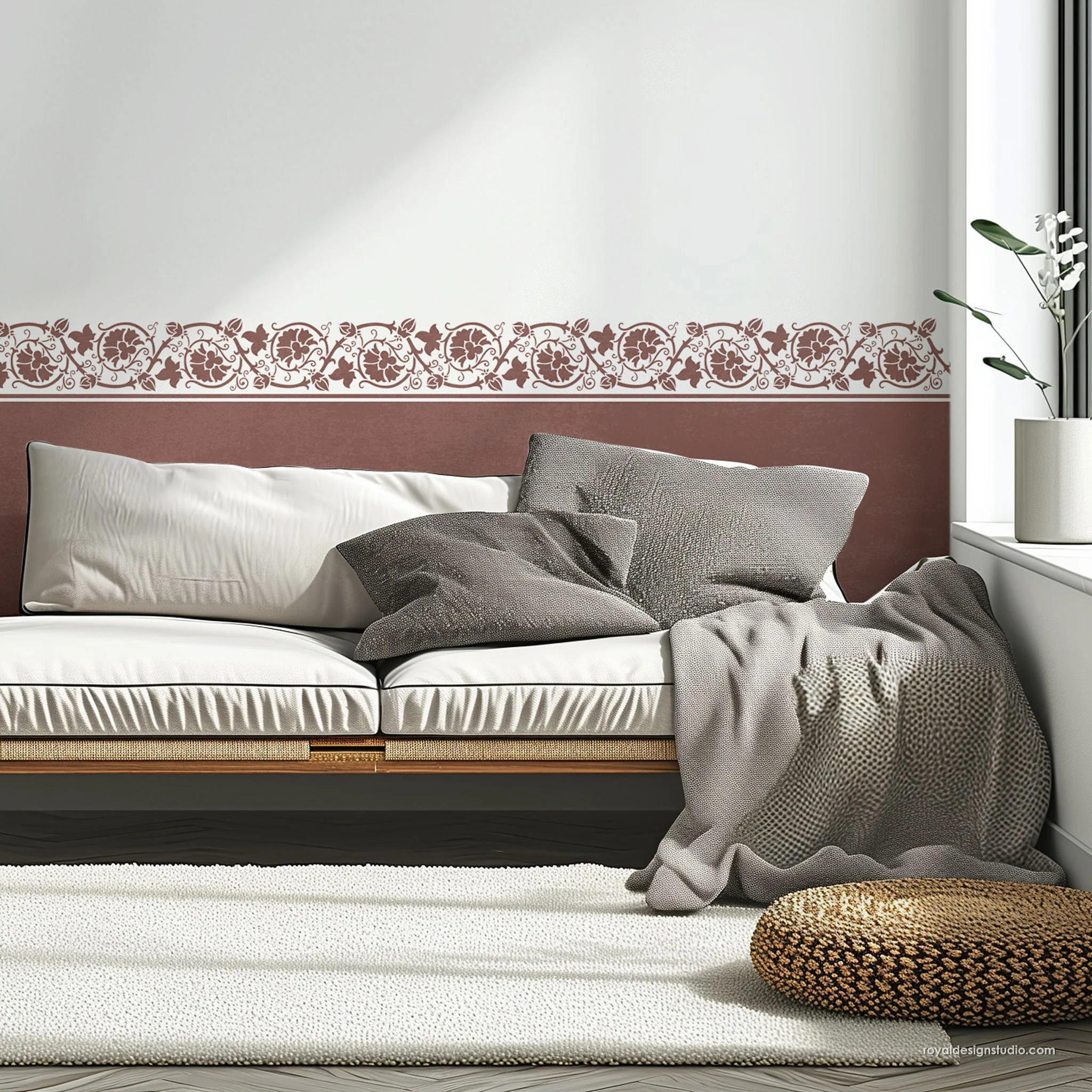 Elegancia Border Stencil