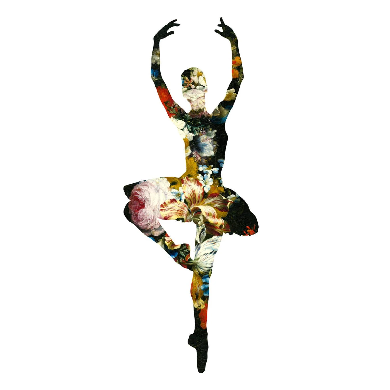 ‘En Dedans Pirouette Avec Des Fleurs’