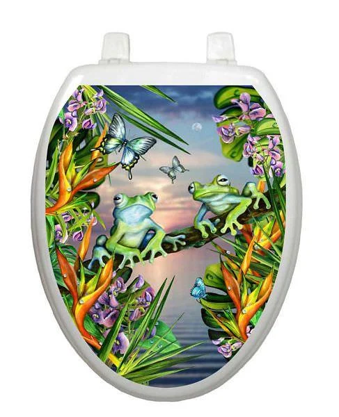 Frogs in the Moonlight Toilet Tattoo