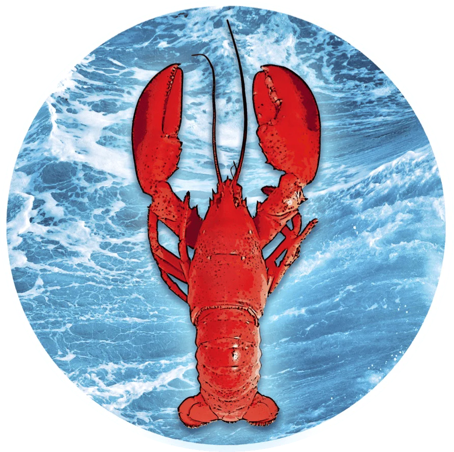 Lobster & Ocean Screen Door Magnets (5.75" x 5.75")