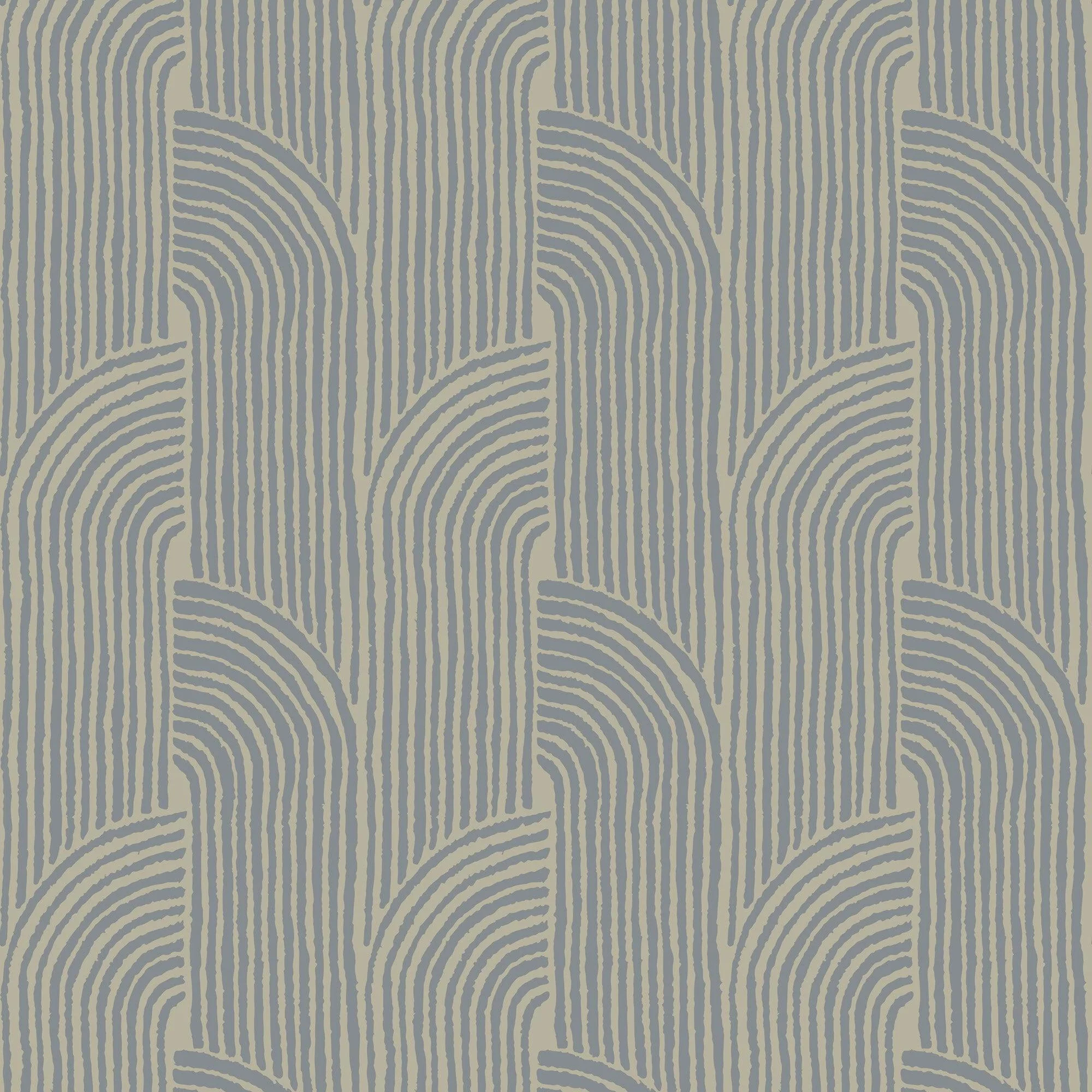 Woven Arcs - Loft Stone Wallpaper