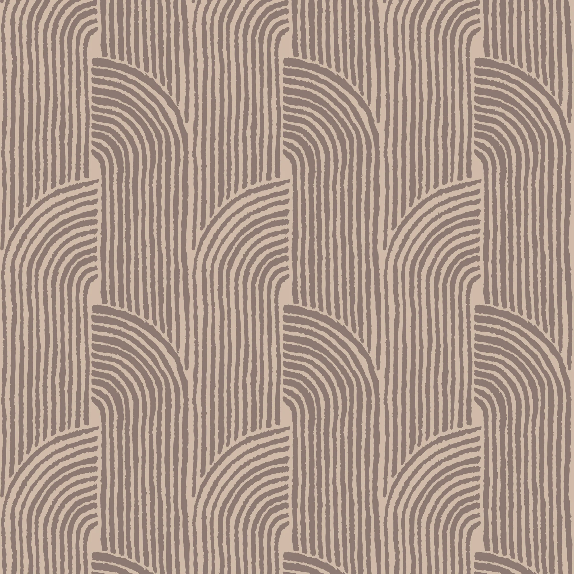 Woven Arcs - Walnut Wallpaper