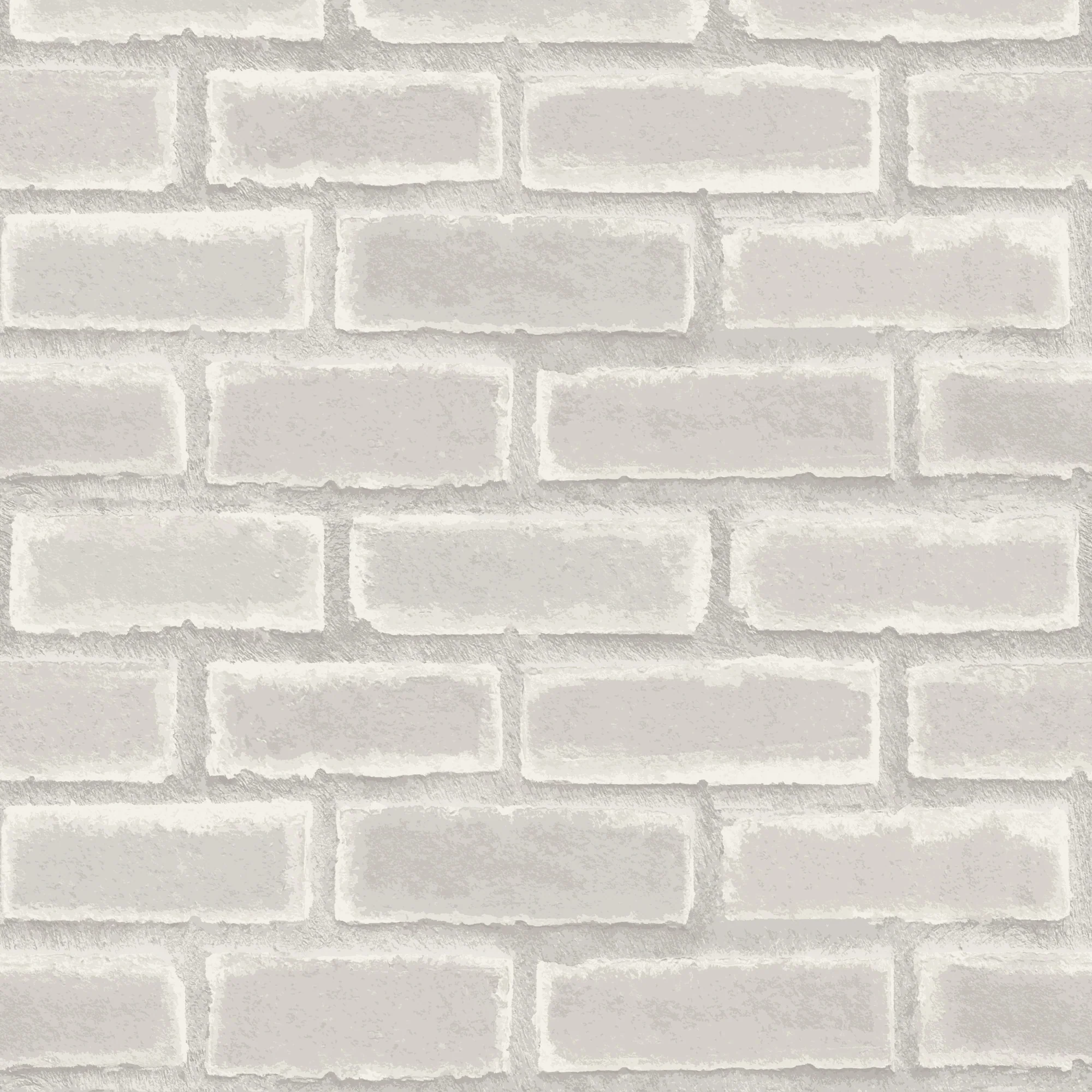 Wrigley - Chalk White Brick Wallpaper