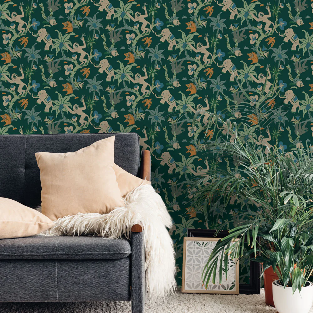 Monkey Business Peel and Stick Wallpaper By Novogratz