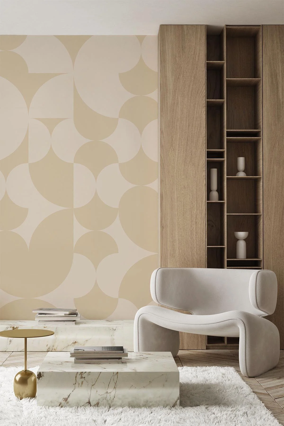 Retro Geometric Pale Yellow