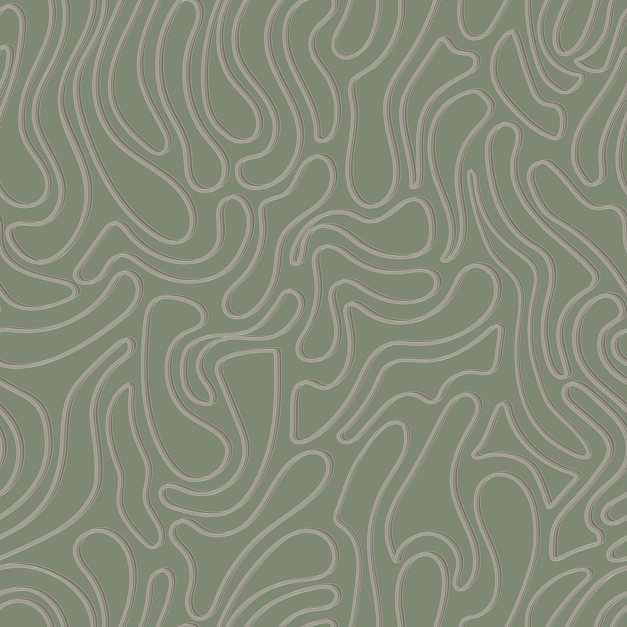 Aire - Olive Wallpaper by Sabrina Yvonne
