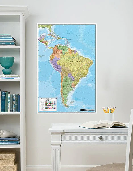 South America Dry Erase Map