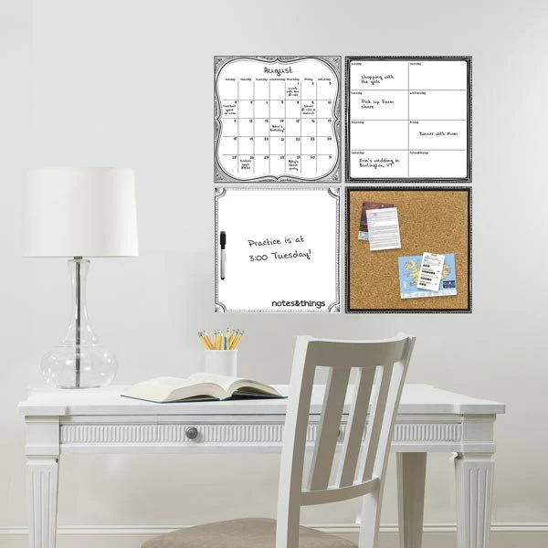 White Dry Erase Organization Decal Kit