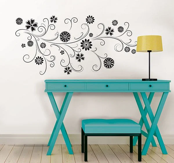 Floral Silhouette Wall Art Kit