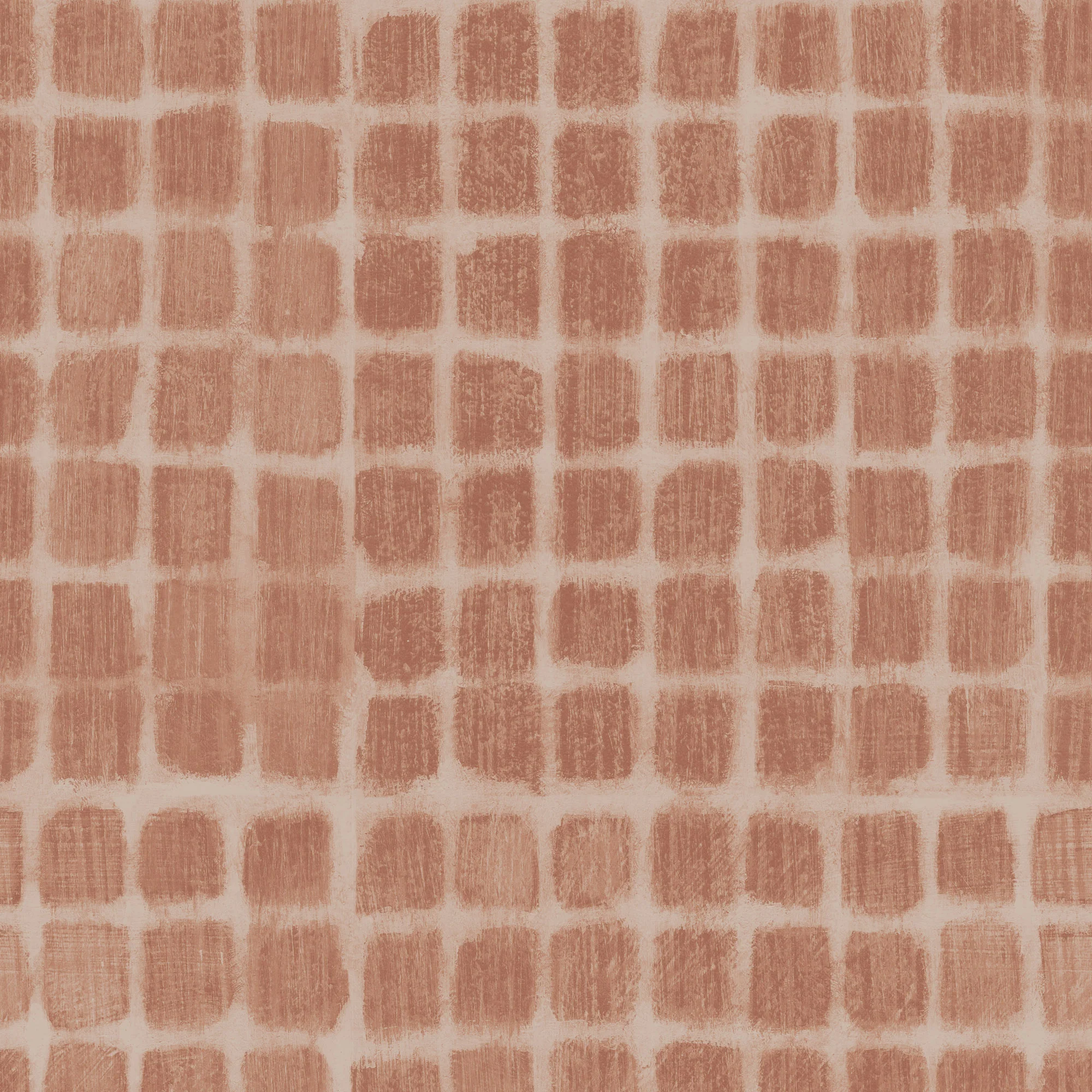 Weathered Mosaic - Terracotta Wallpaper by Norman Wyatt Home
