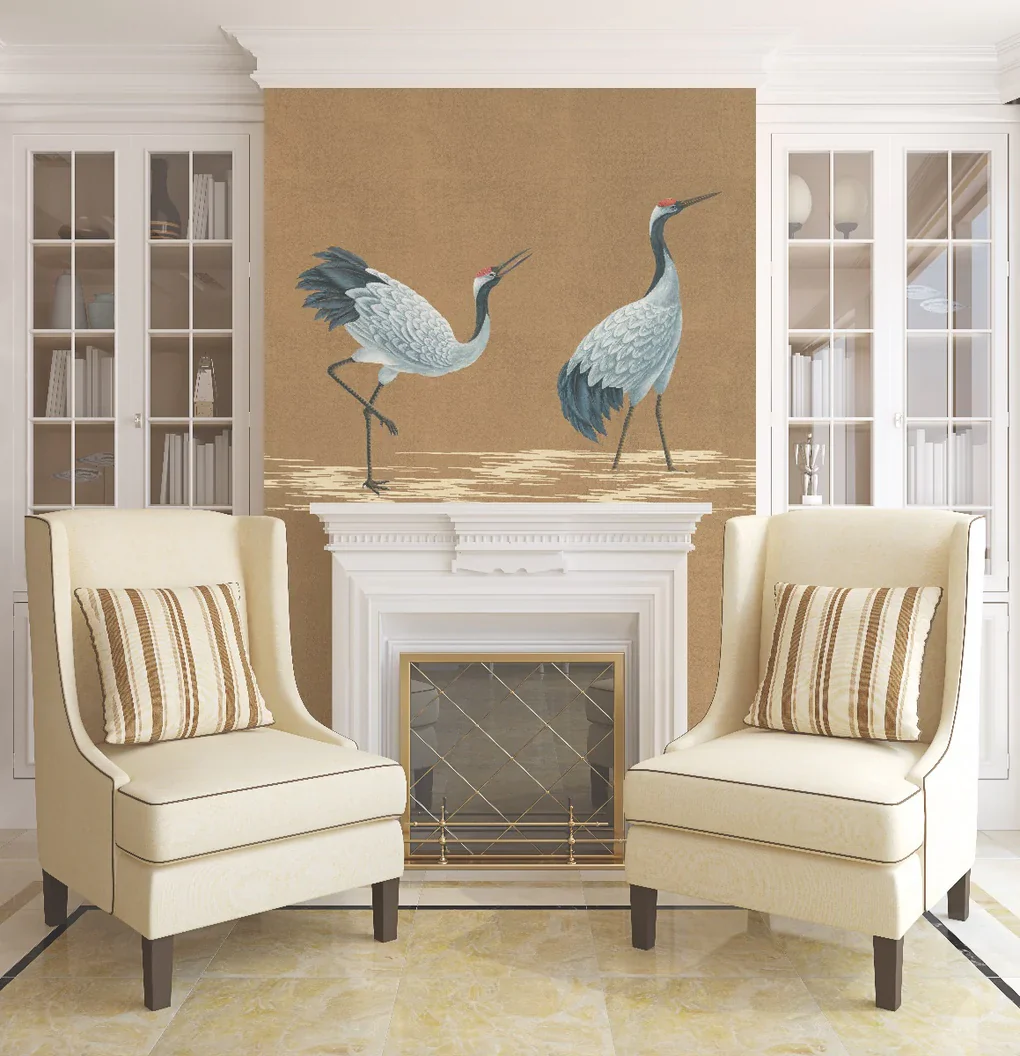 Cranes Peel and Stick Wall Mural