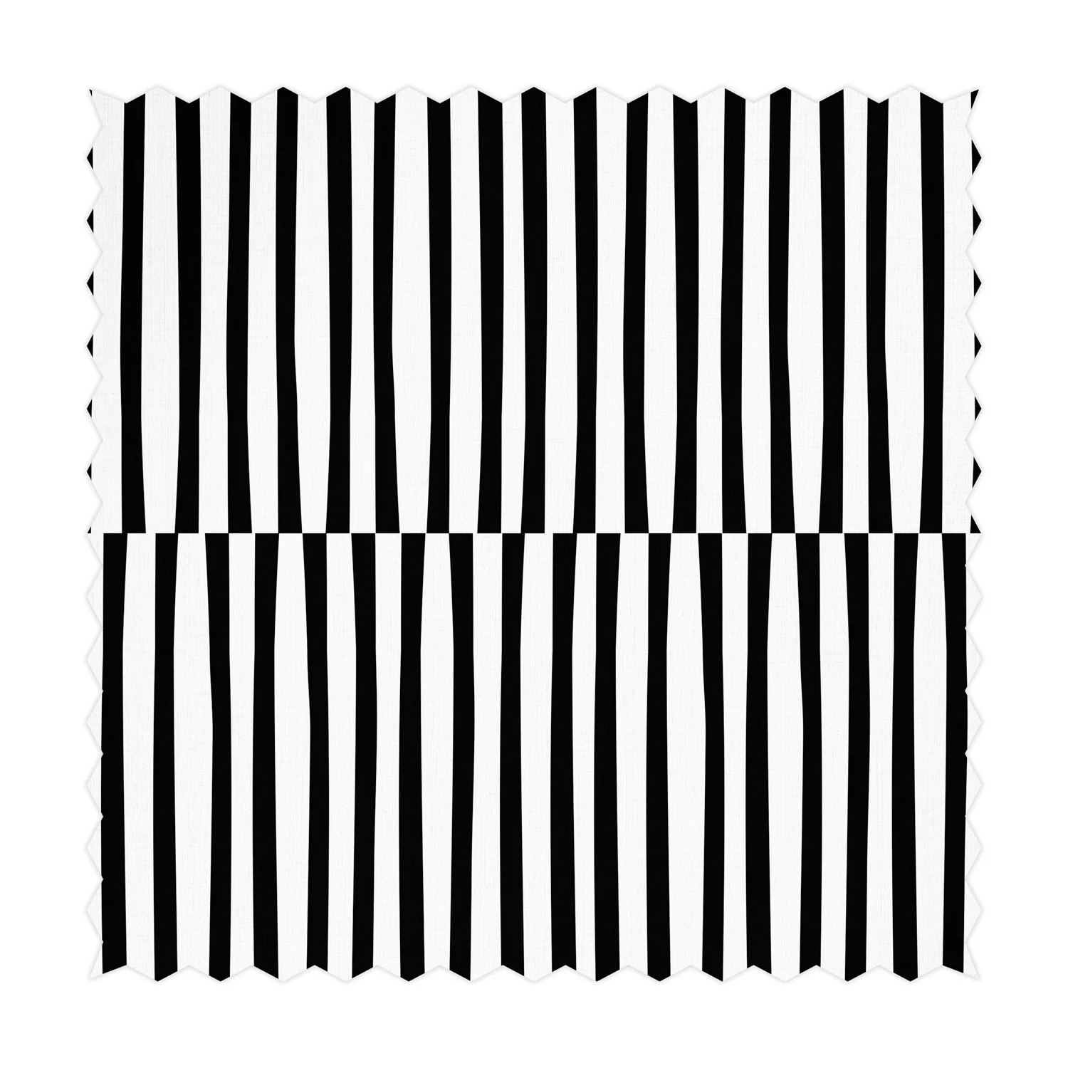 Minimal Black & White Lines Design Printed Fabric