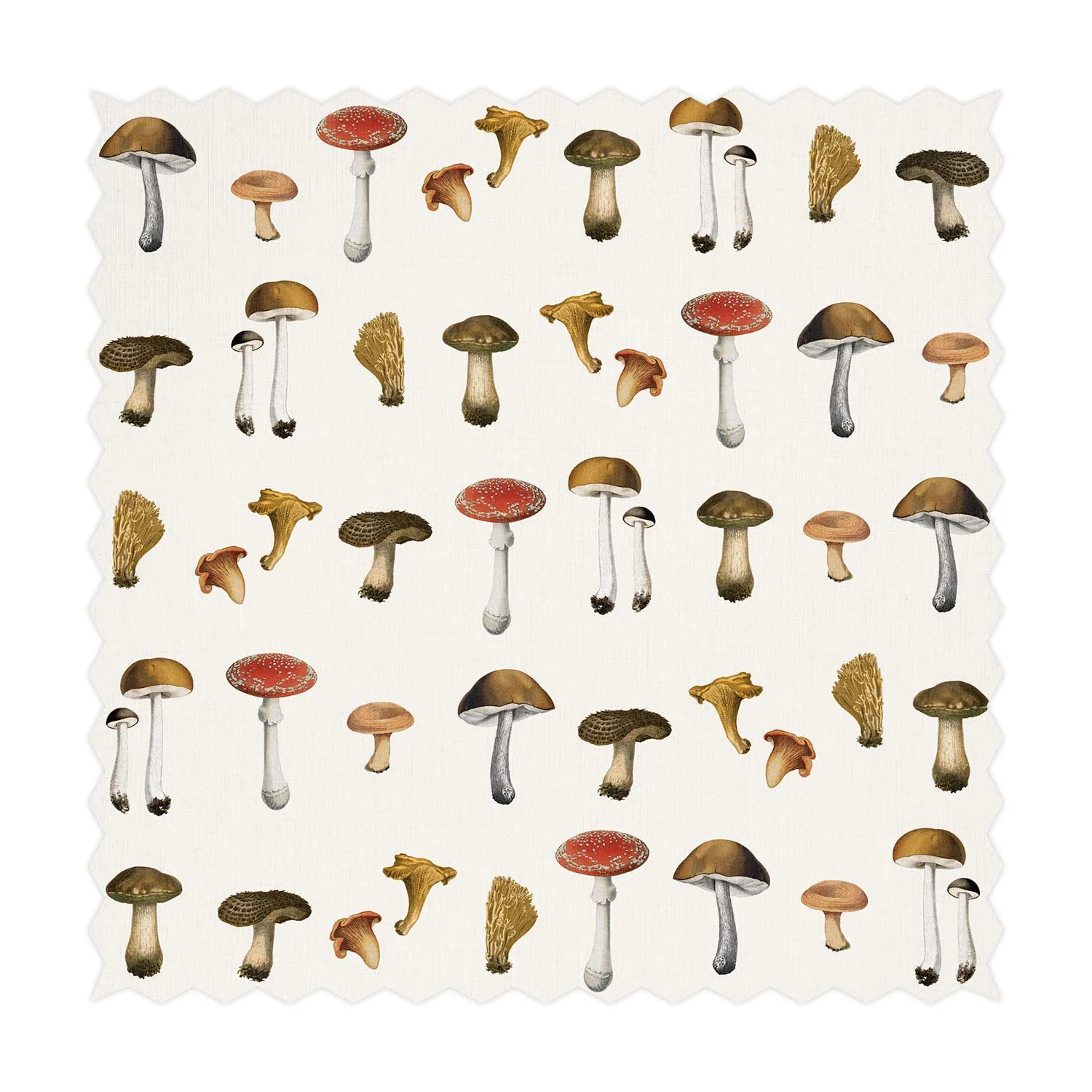 Wild Mushrooms Design Printed Fabric