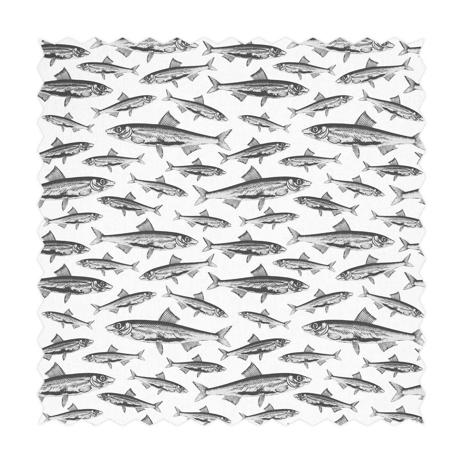 Tiny Sardines Design Printed Fabric