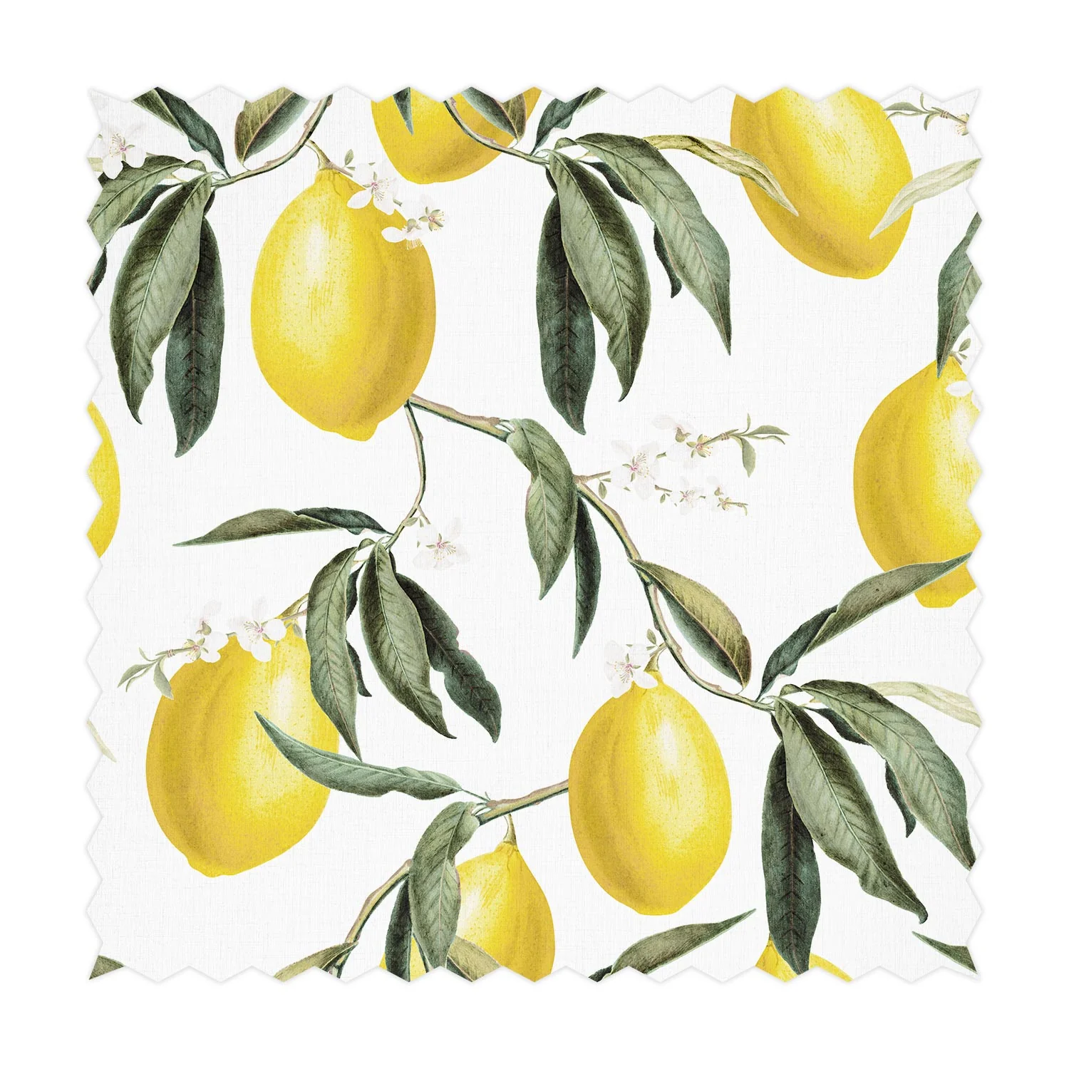 Lemon Blossoms Design Printed Fabric