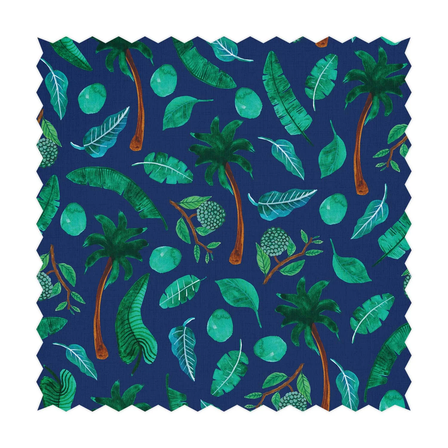 Midnight Botanica Design Printed Fabric
