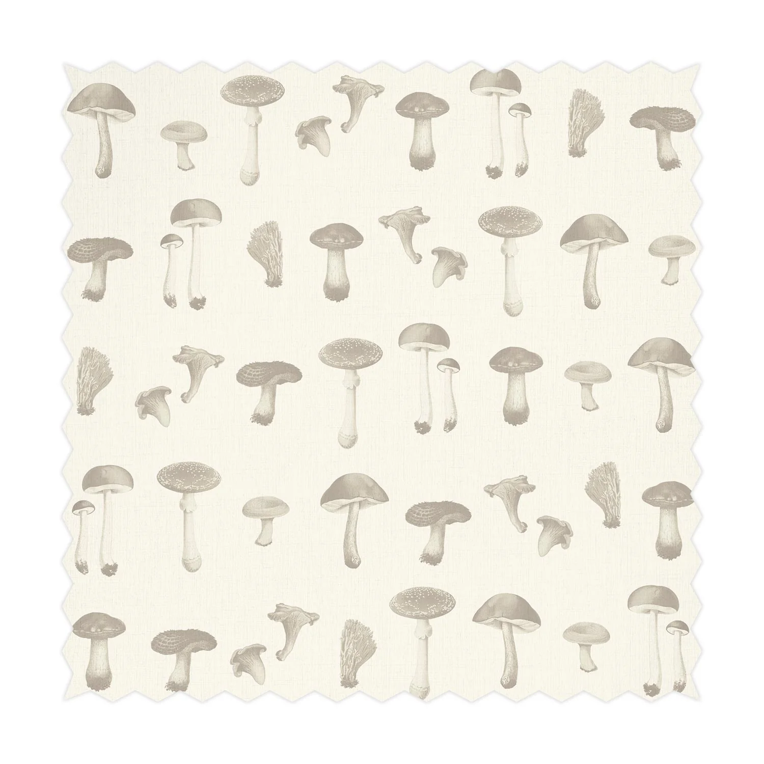 Neutral Mushrooms Printed Fabric