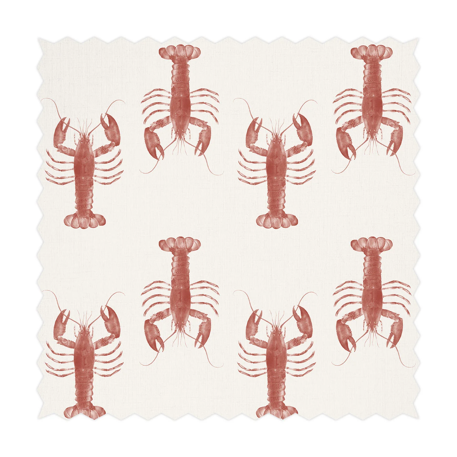 Red Lobster Design Printed Fabric