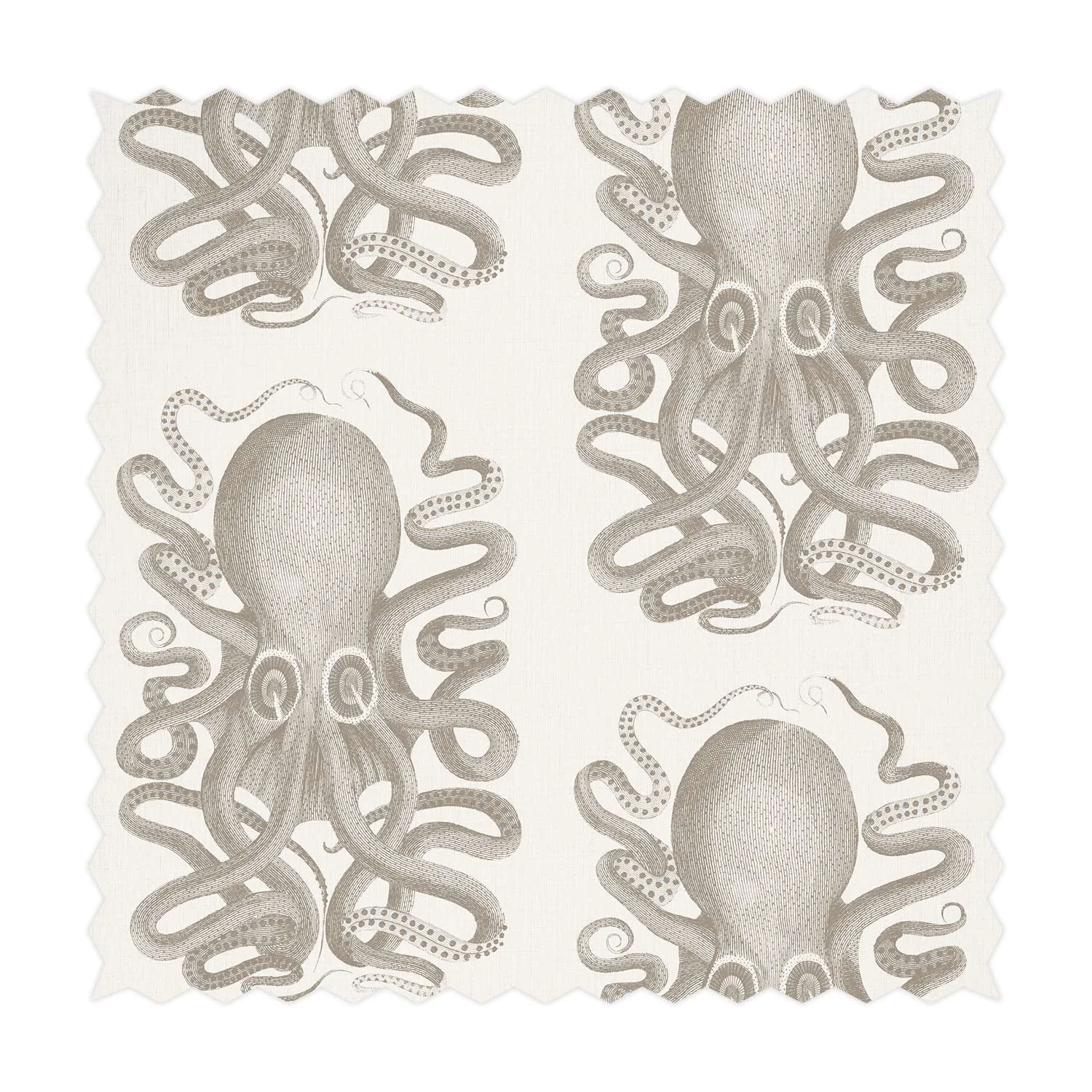 Vintage Octopus Design Printed Fabric