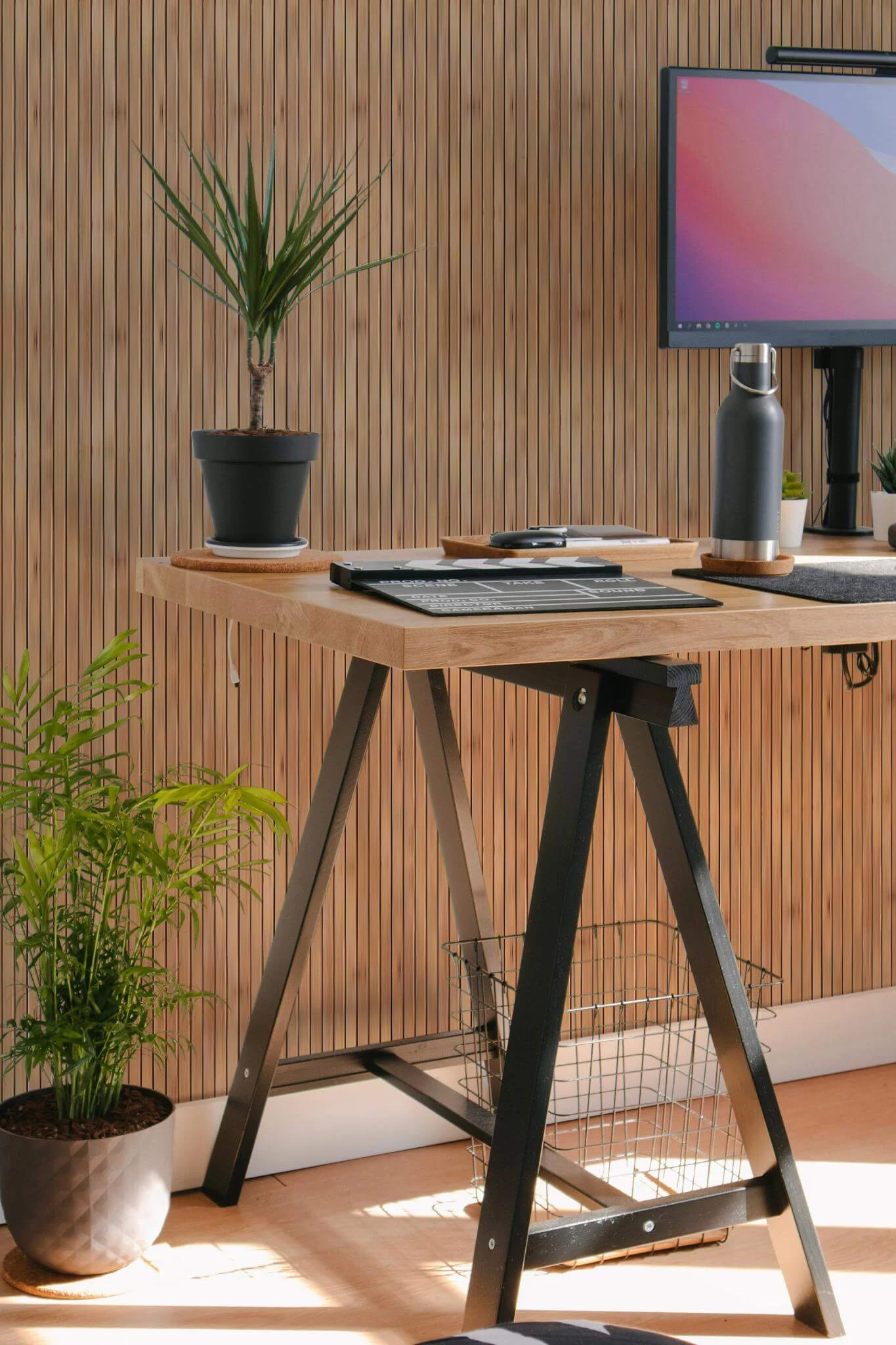 Faux Wooden Slats Wallpaper