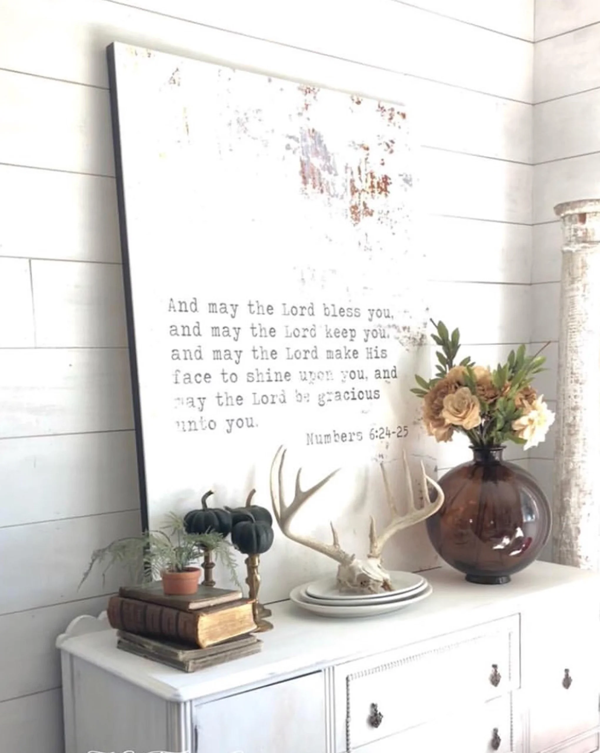May the Lord Bless YouInspirational Quote Modern Farmhouse Wall Decor Sign
