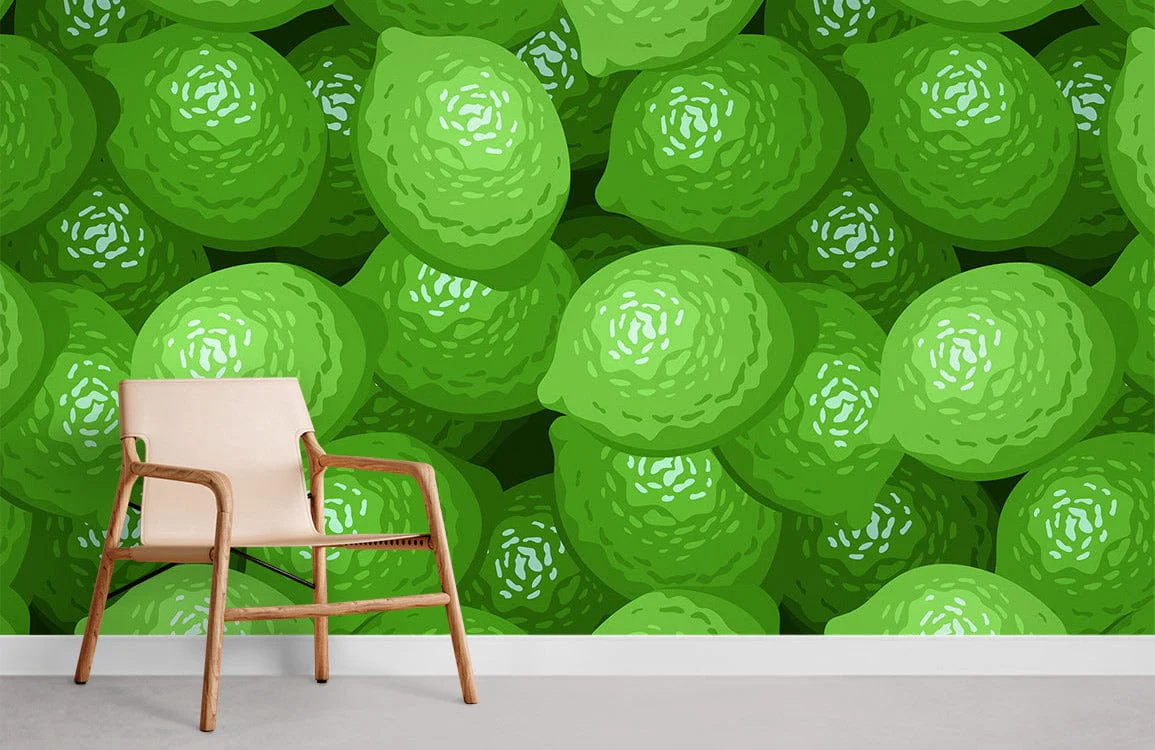 Emerald Green Abstract Geometric Mural Wallpaper