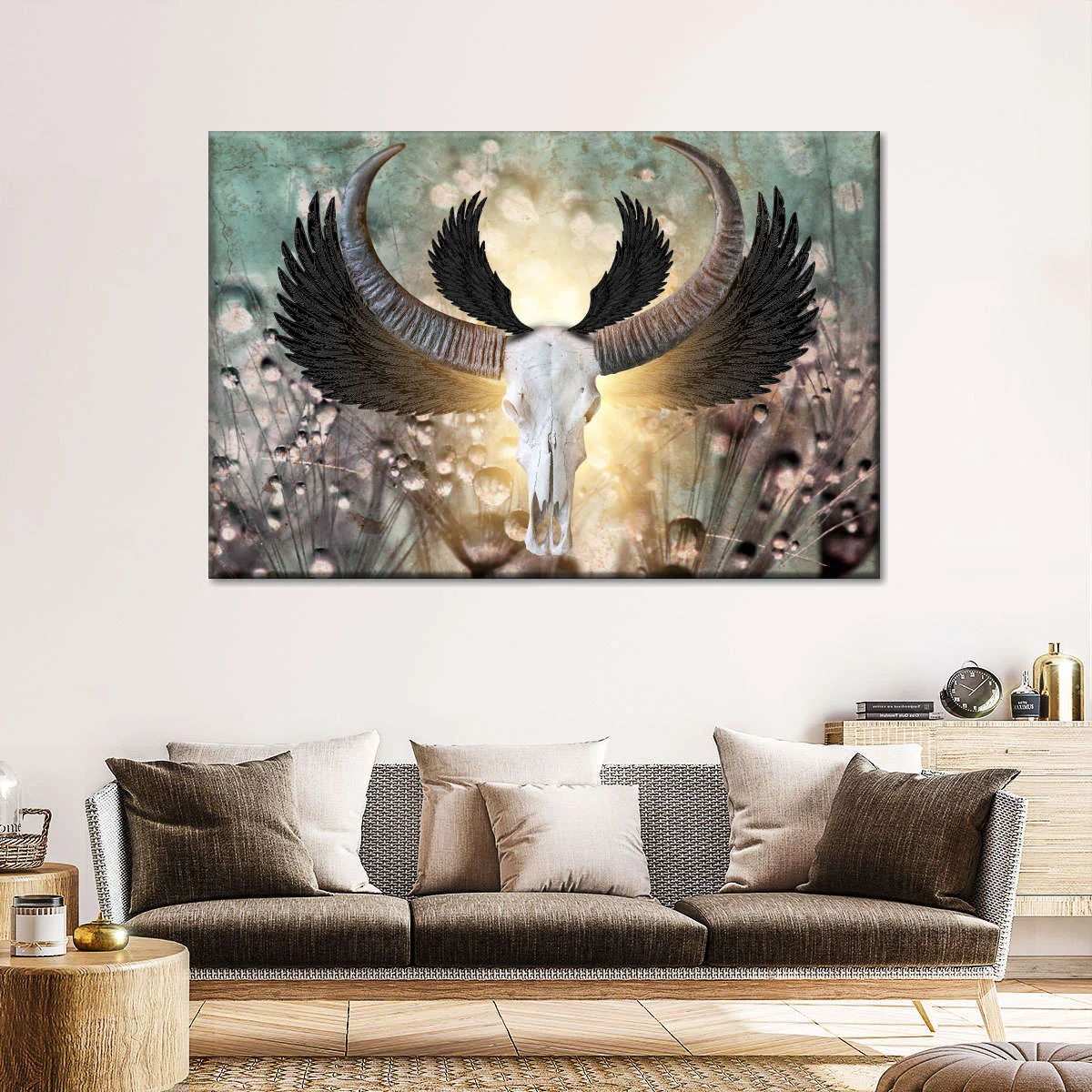 Winged Buffalo Skull Wall Art