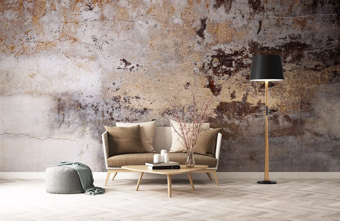Rustic Industrial Concrete Wallpaper Mural