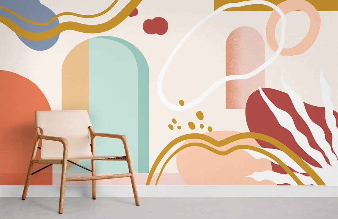 Modern Abstract Geometric Mural Wallpaper