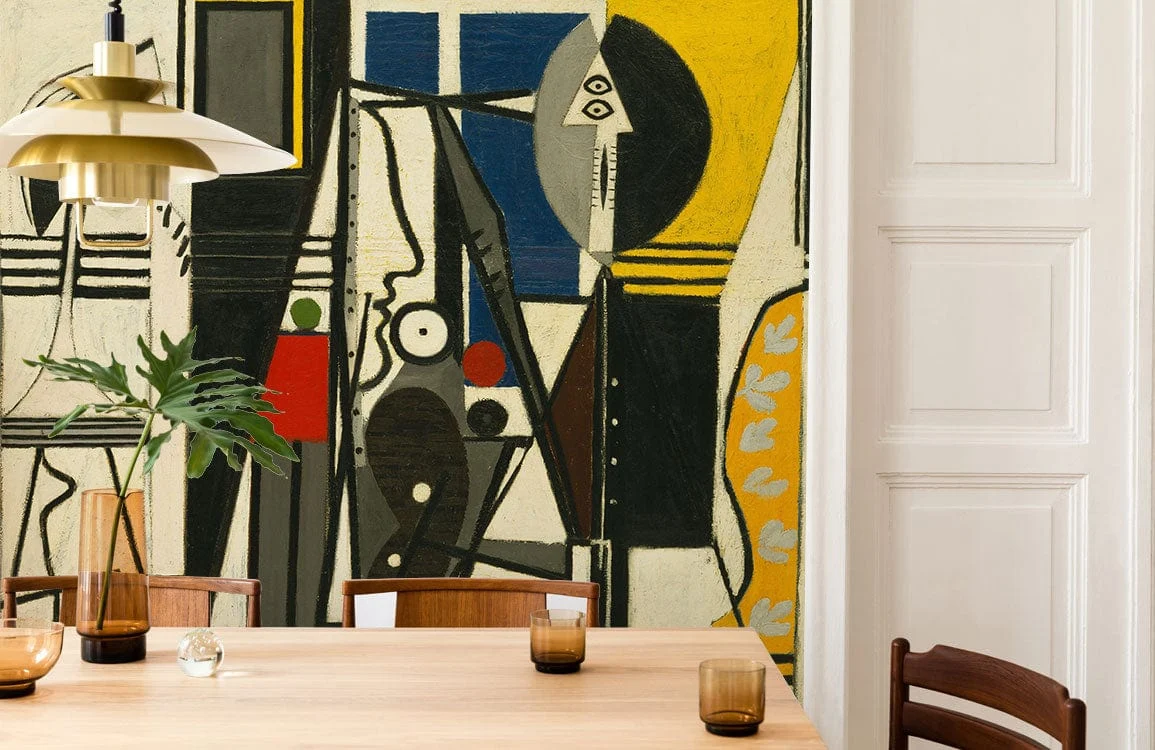 Abstract Geometric Shapes Art Mural Wallpaper