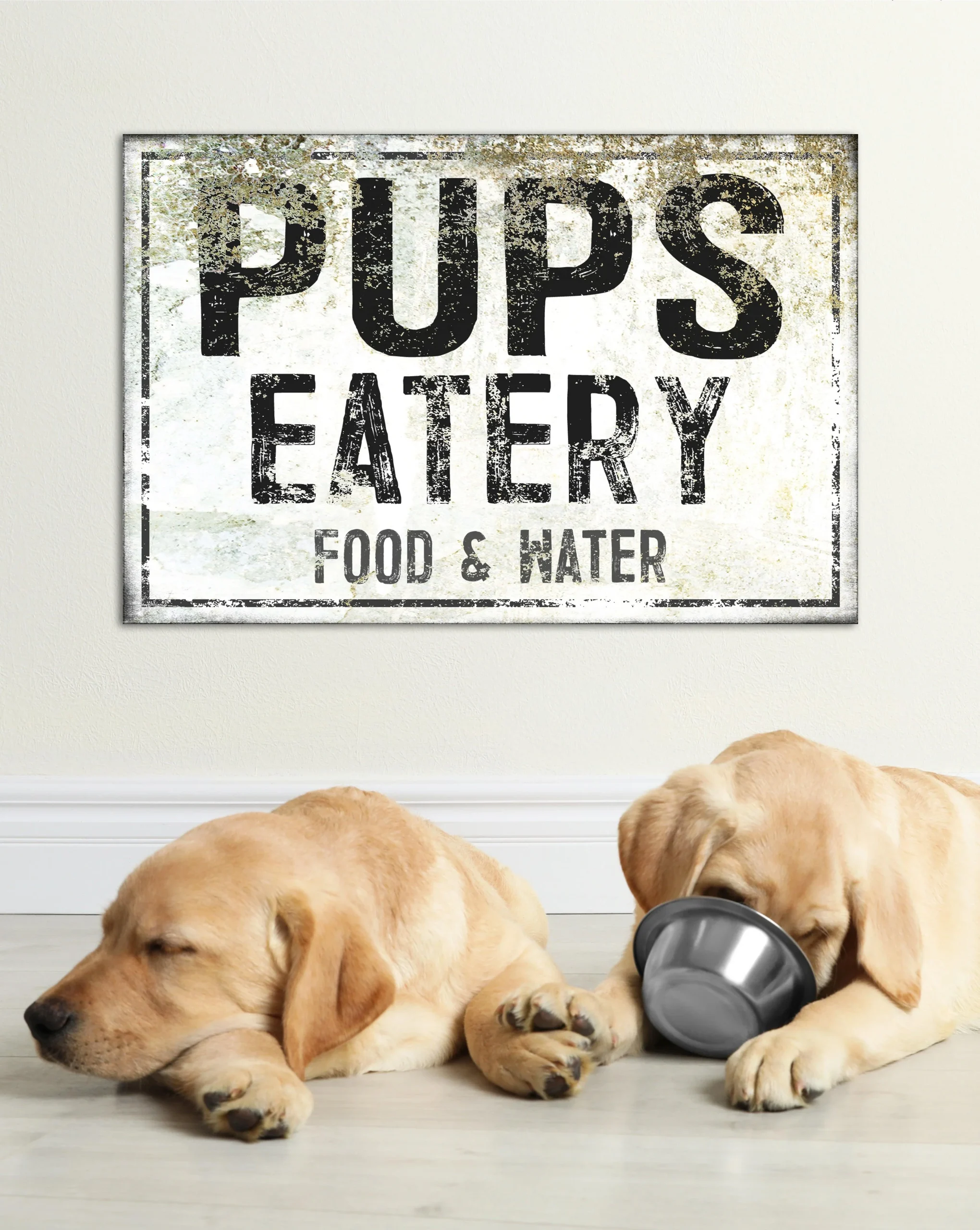 Pups Eatery Dog Food Canvas Wall Art for Pets -LC76