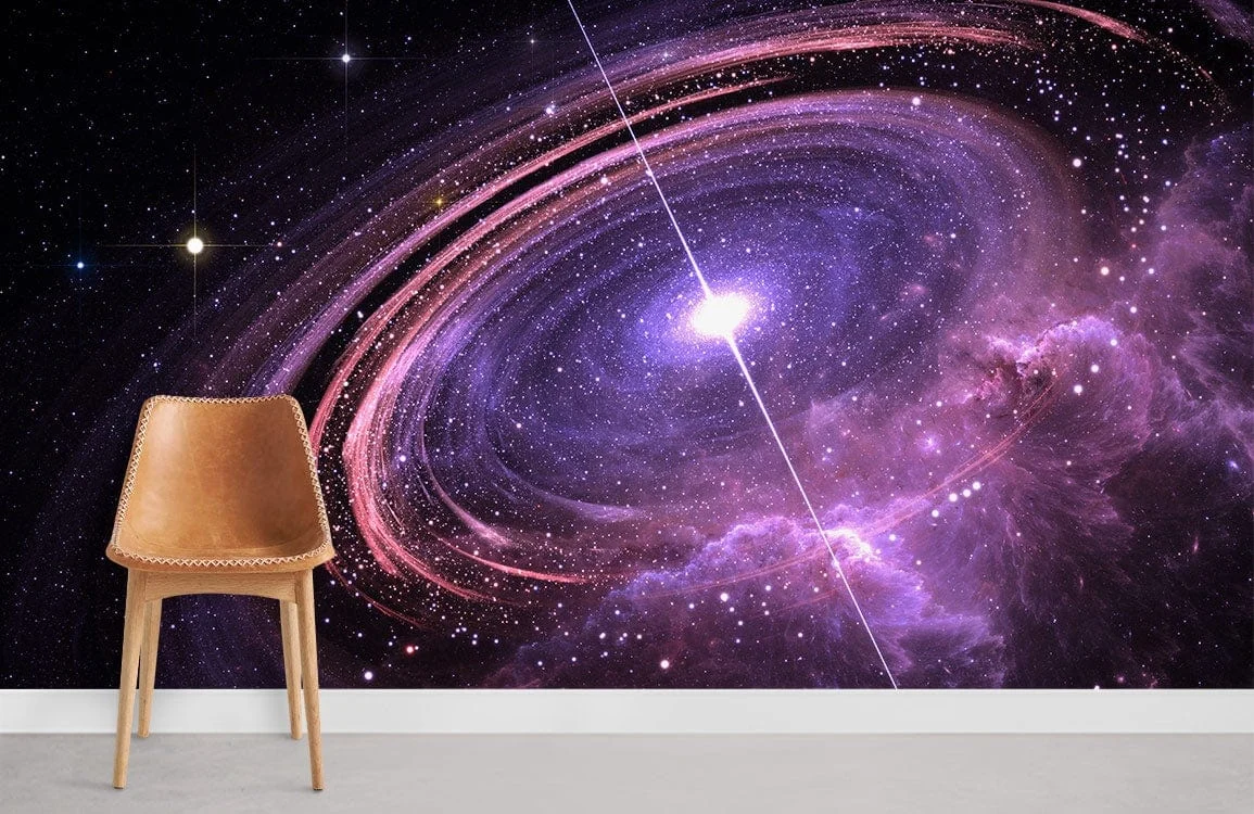 Mystical Space Galaxy Themed Mural Wallpaper