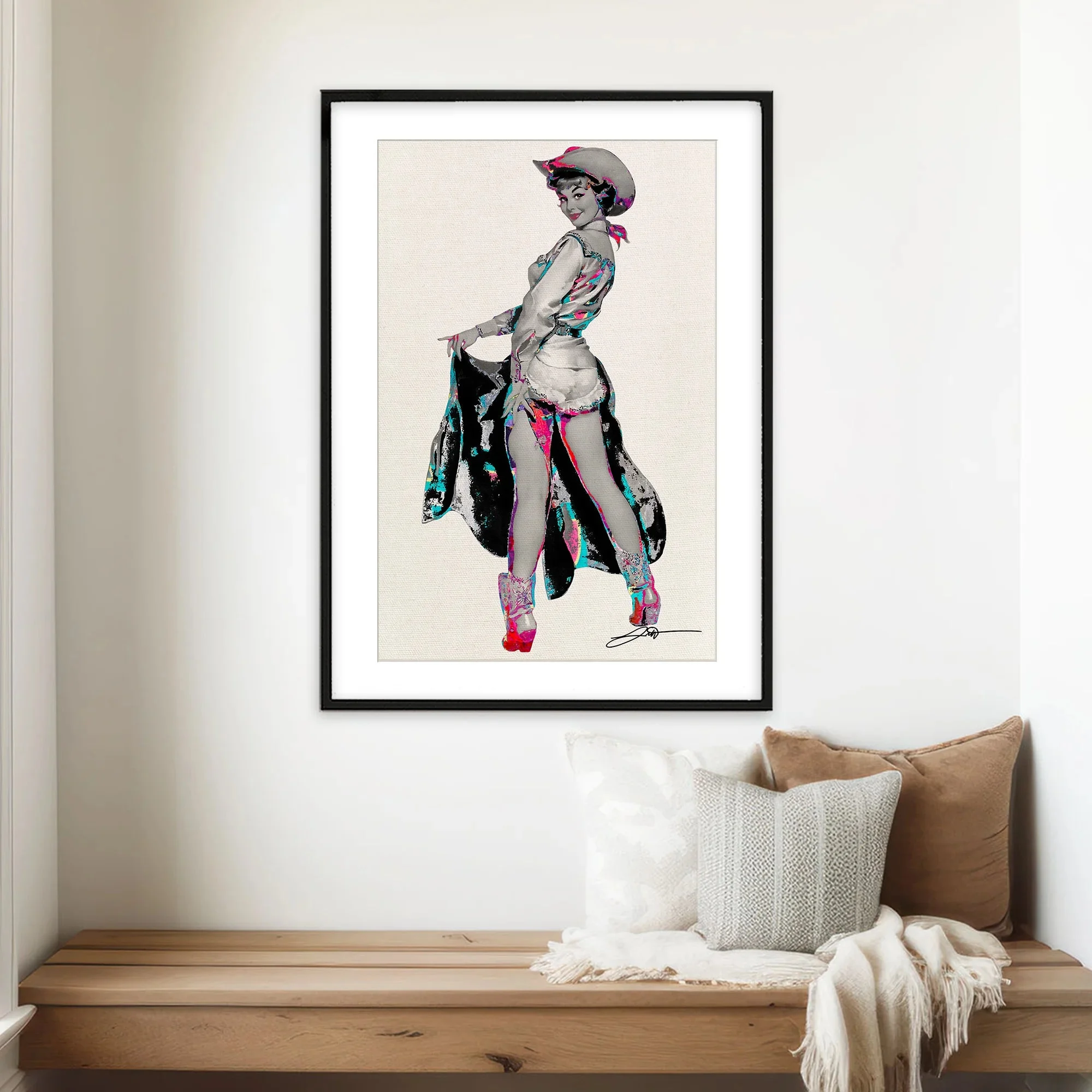 Backroad Betty – Flirty Vintage Cowgirl Pinup Poster