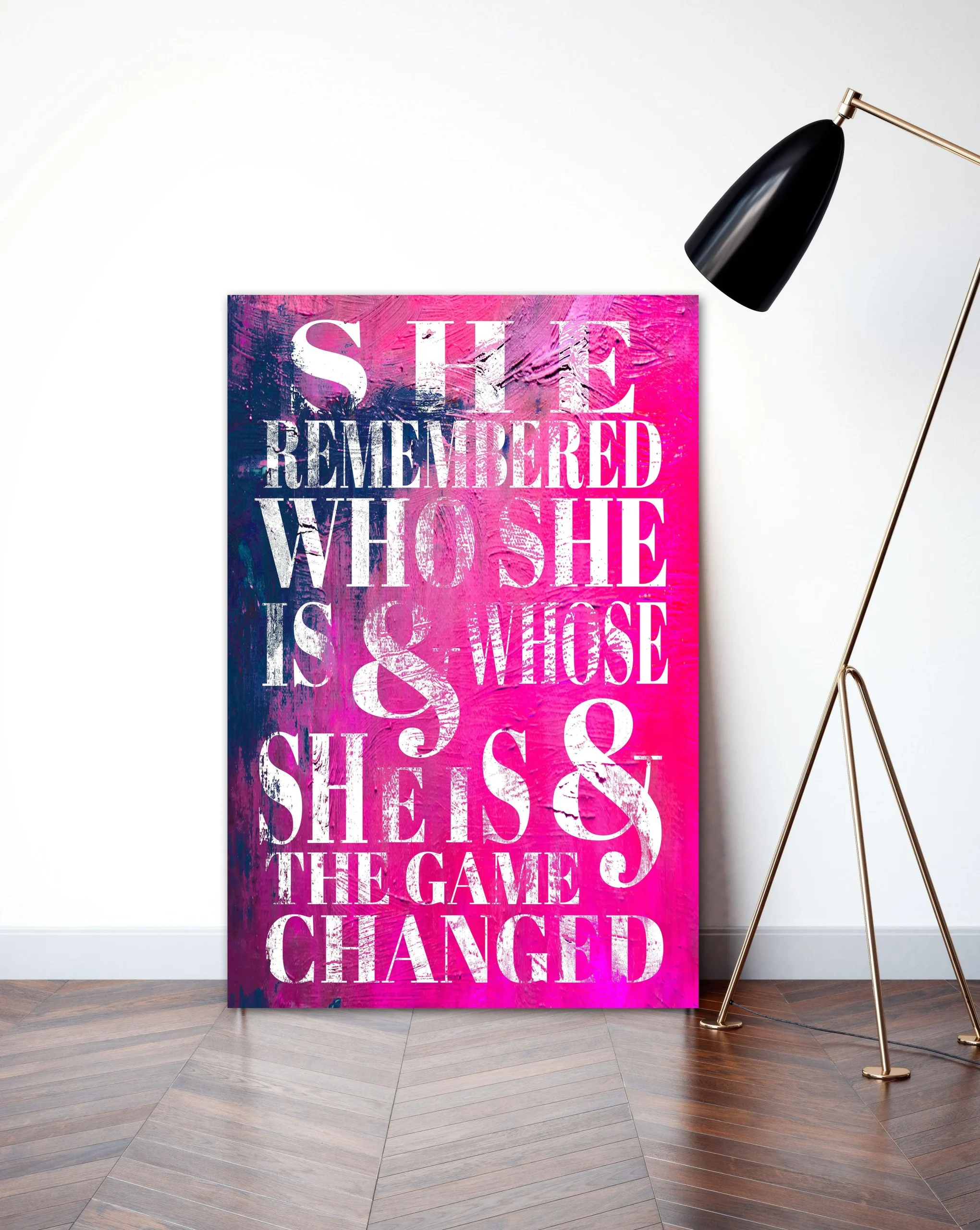 She Remembered Who She Was - Modern Art Inspiration Sign